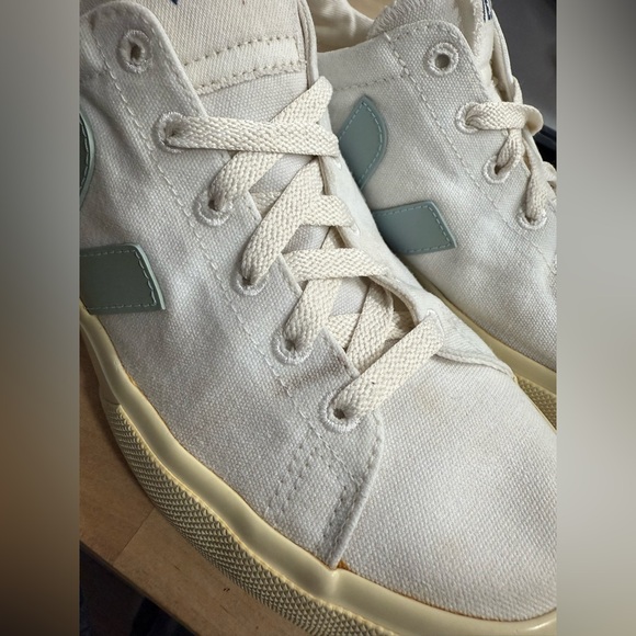 Veja White and Light Blue Sneakers - Picture 7 of 9